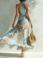 Selvaggia | Abito glamour con stampa animalier