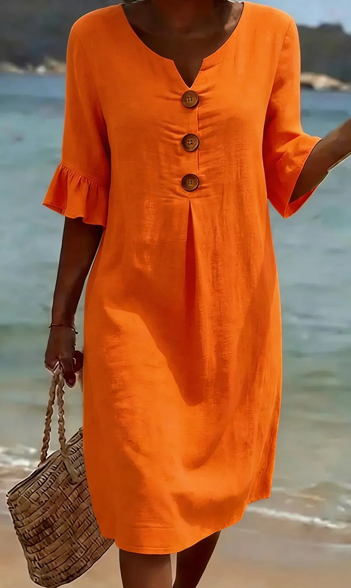 Marina | Vestido de manga larga con textura