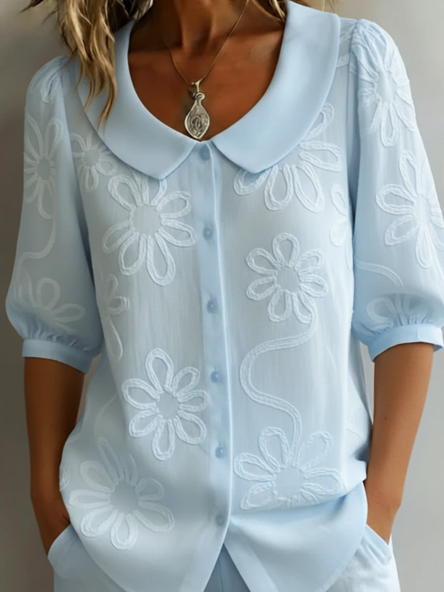 Celeste | Blusa ligera floral de elegancia natural