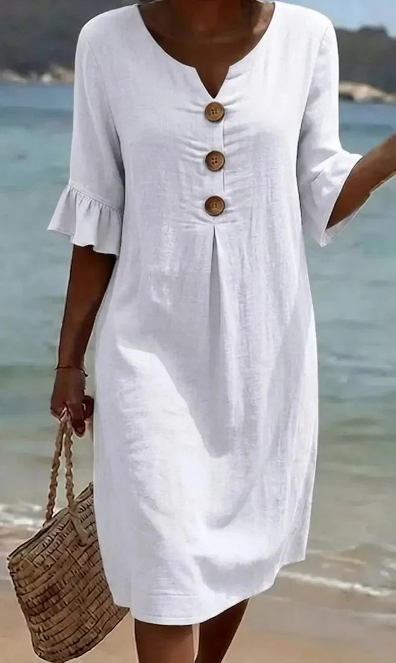 Marina | Vestido de manga larga con textura