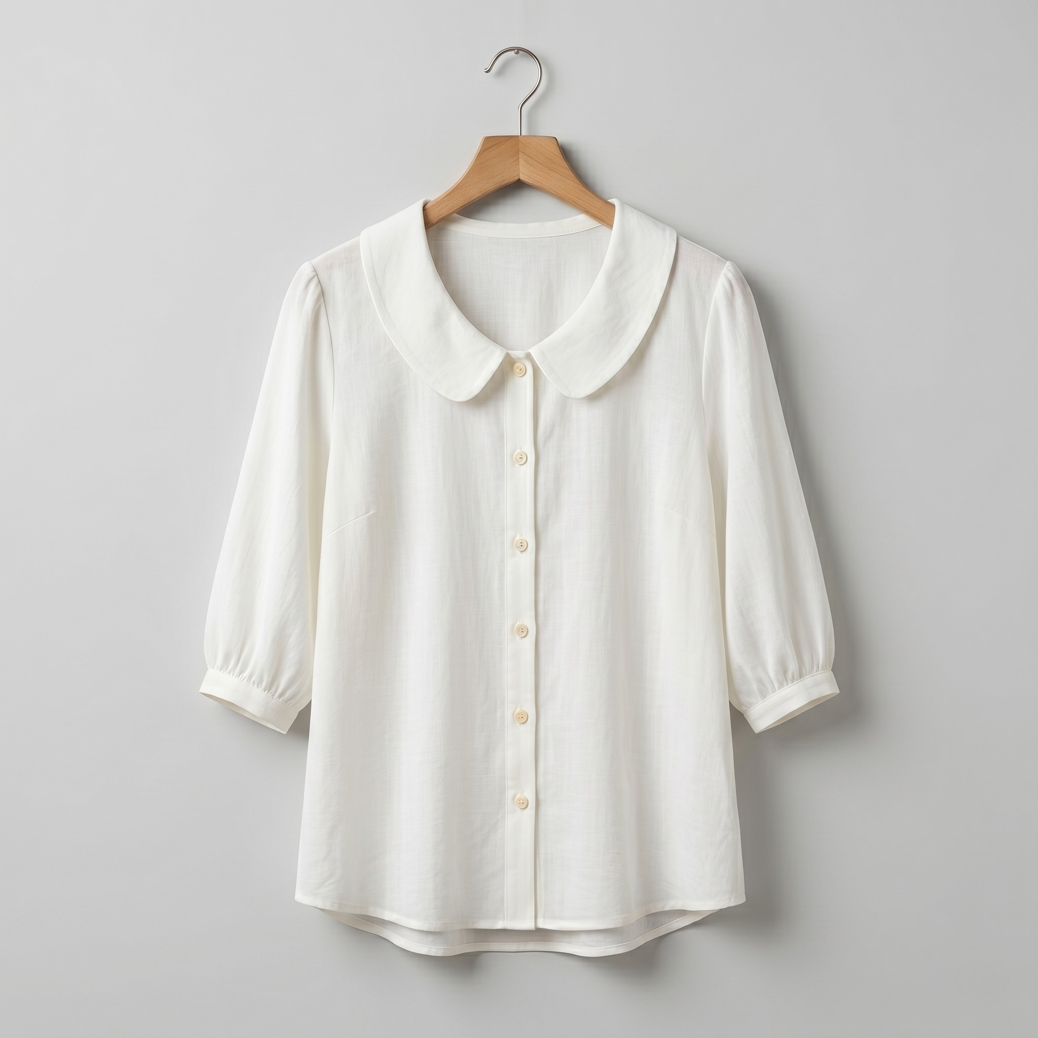 Alexia | Blusa elegante de algodón ligero con cuello redondeado
