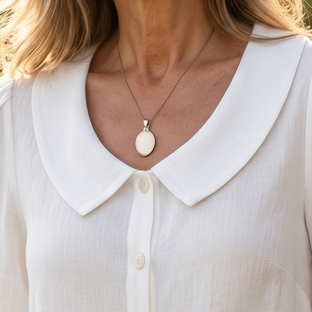 Alexia | Blusa elegante de algodón ligero con cuello redondeado