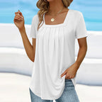 Alba | Blouse fluide à encolure carrée