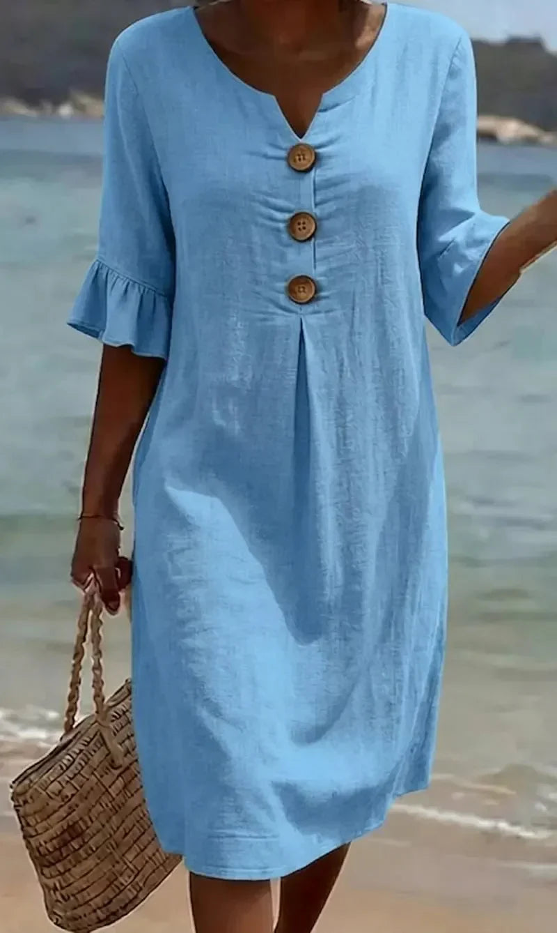 Marina | Vestido de manga larga con textura