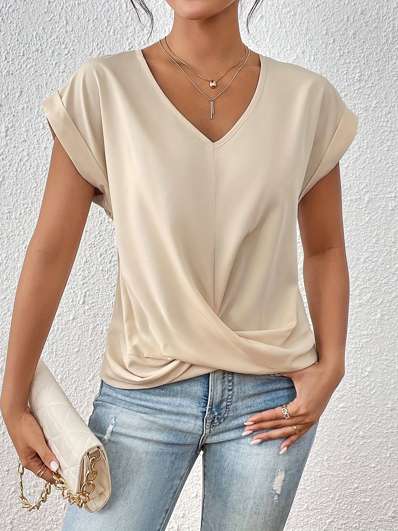 Chiara | Blouse décontractée à col en cœur