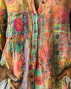 Alma | Chemise artistique à imprimé floral