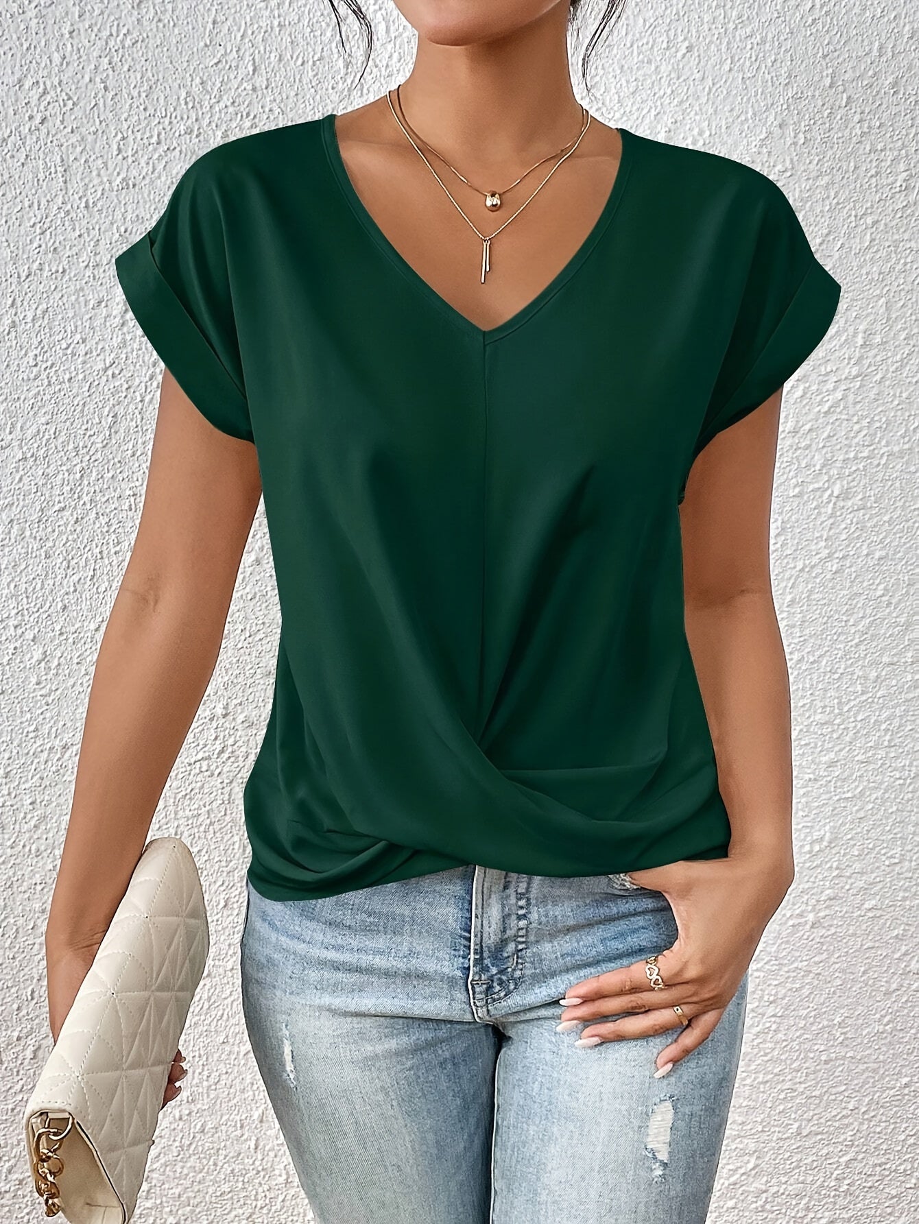 Chiara | Blouse décontractée à col en cœur
