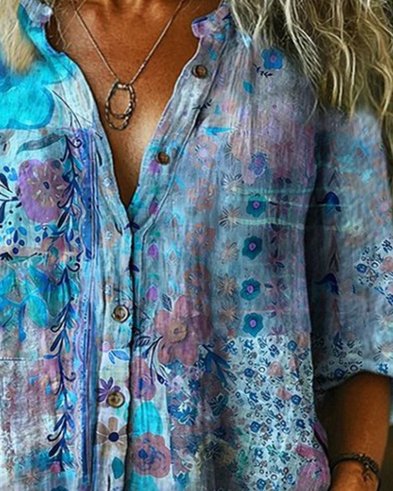 Alma | Camisa artística con estampado floral
