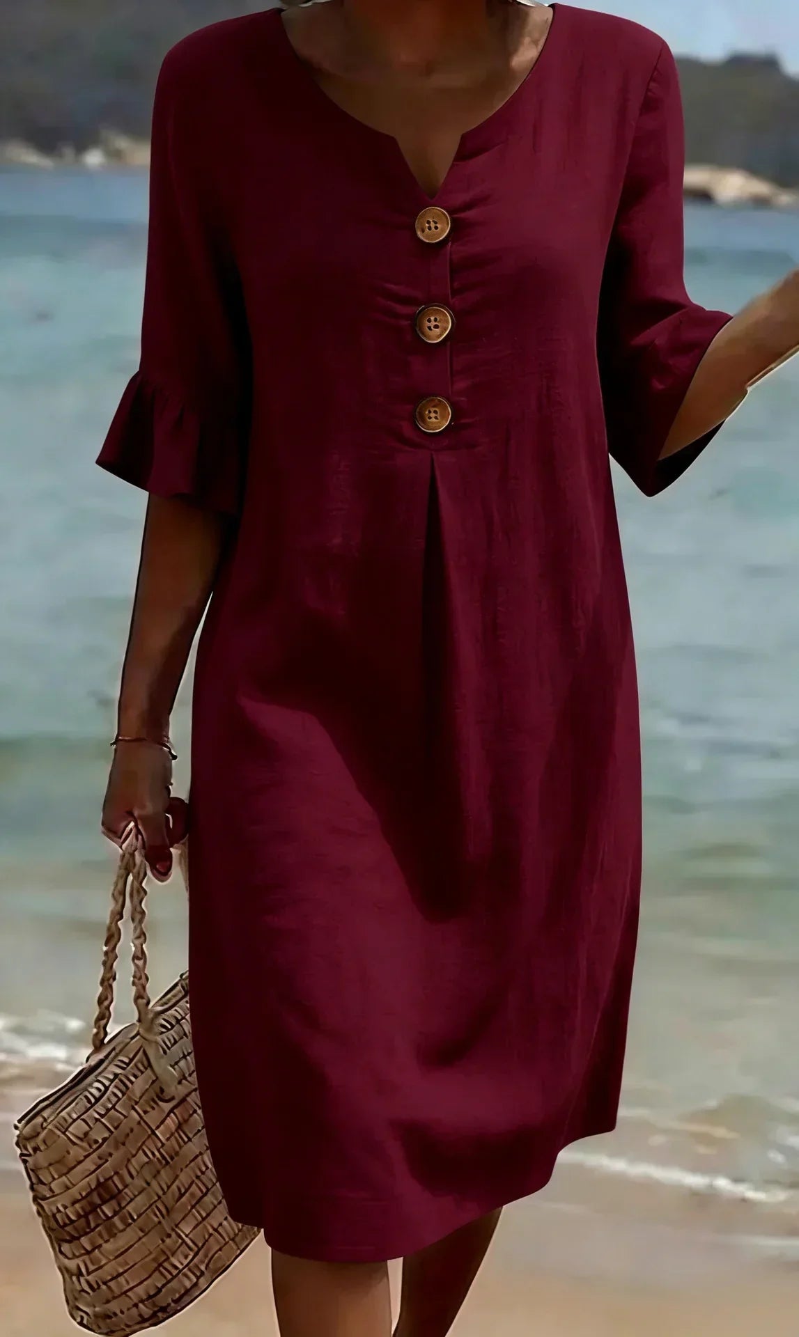 Marina | Vestido de manga larga con textura