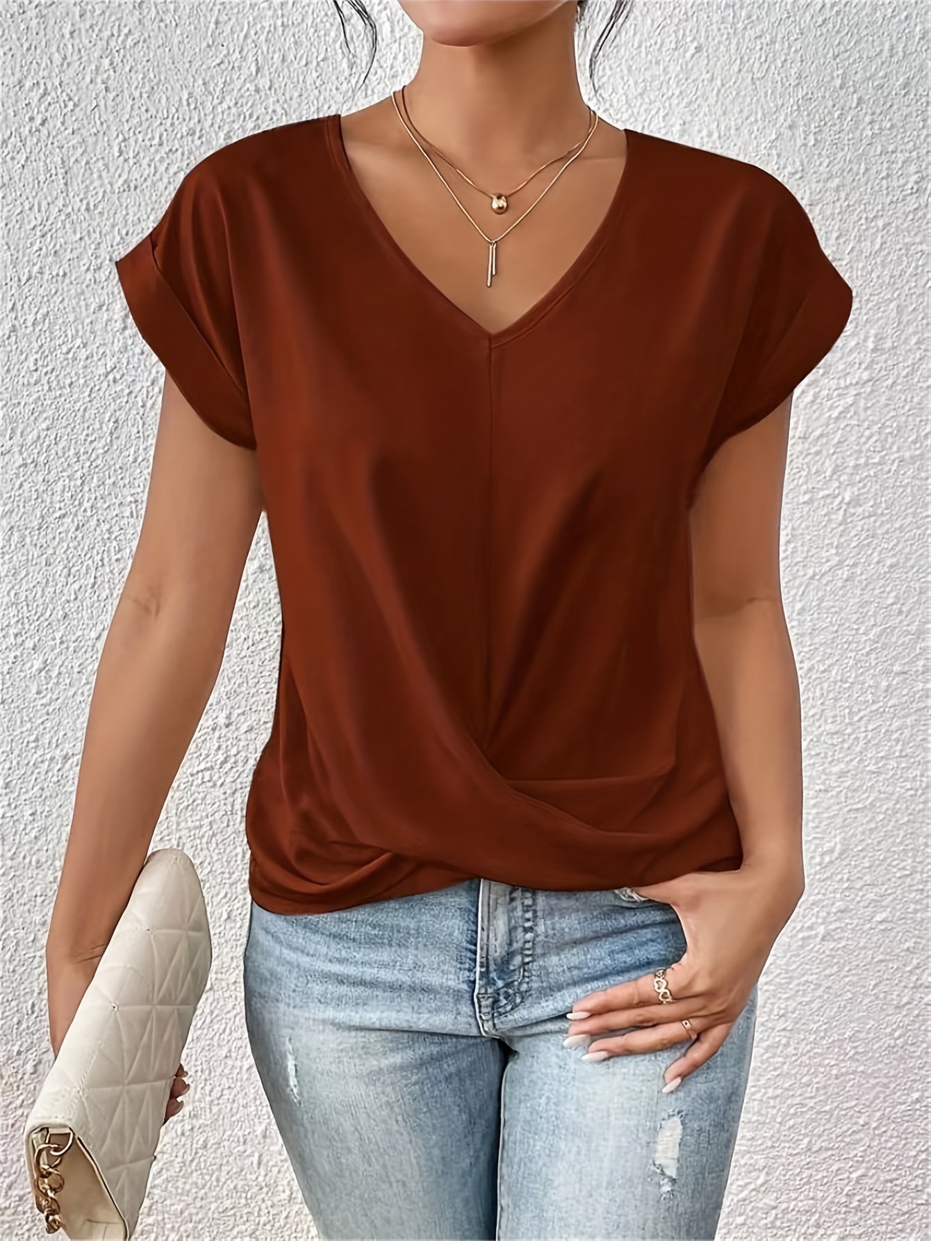 Chiara | Blouse décontractée à col en cœur