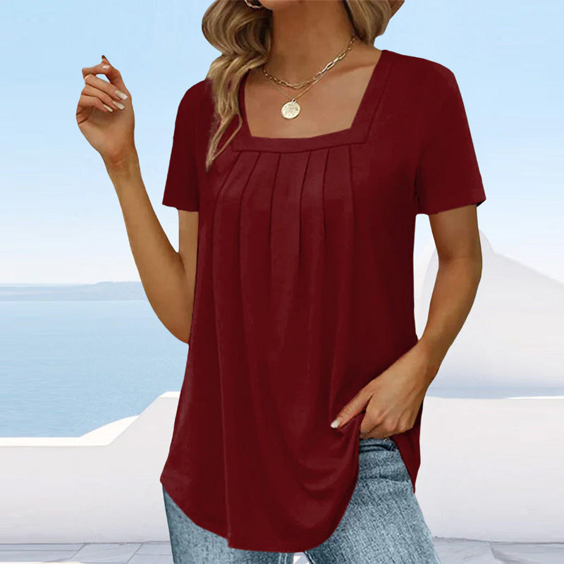 Alba | Blusa fluida con escote cuadrado