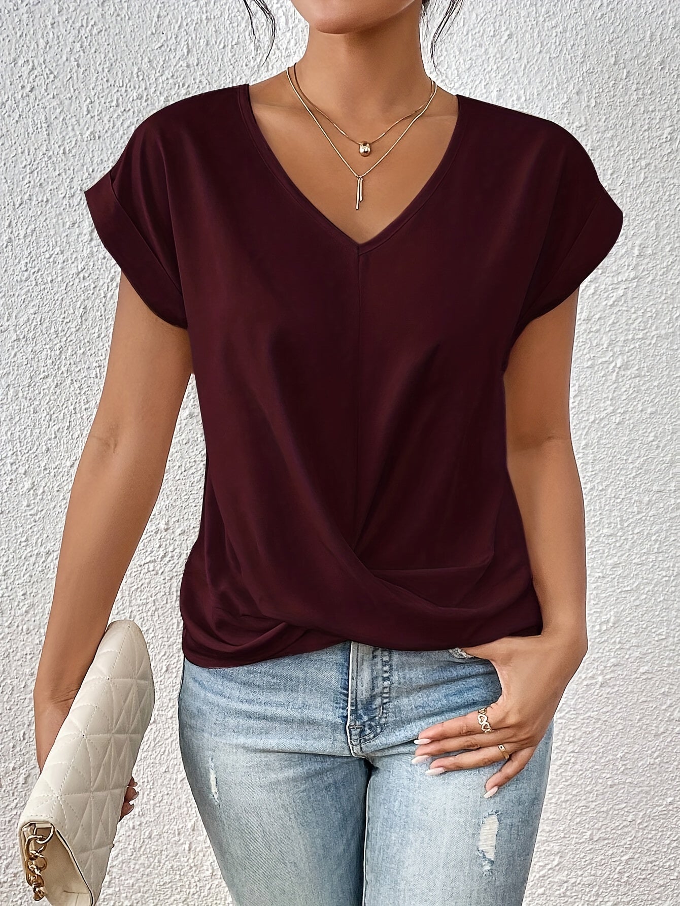 Chiara | Blouse décontractée à col en cœur
