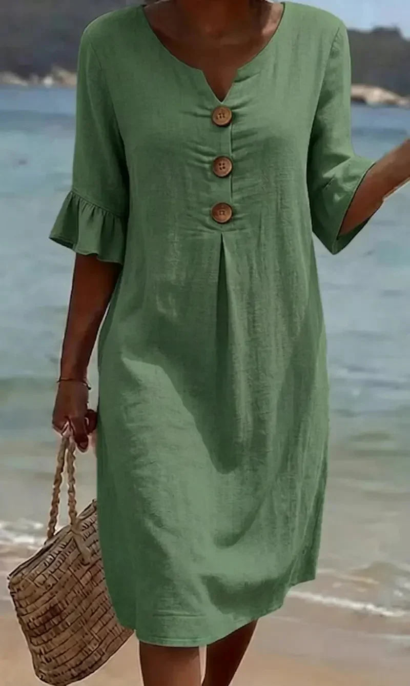 Marina | Vestido de manga larga con textura