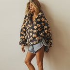 Fiorenza | Maglione Oversize in Pile a Fantasia Floreale