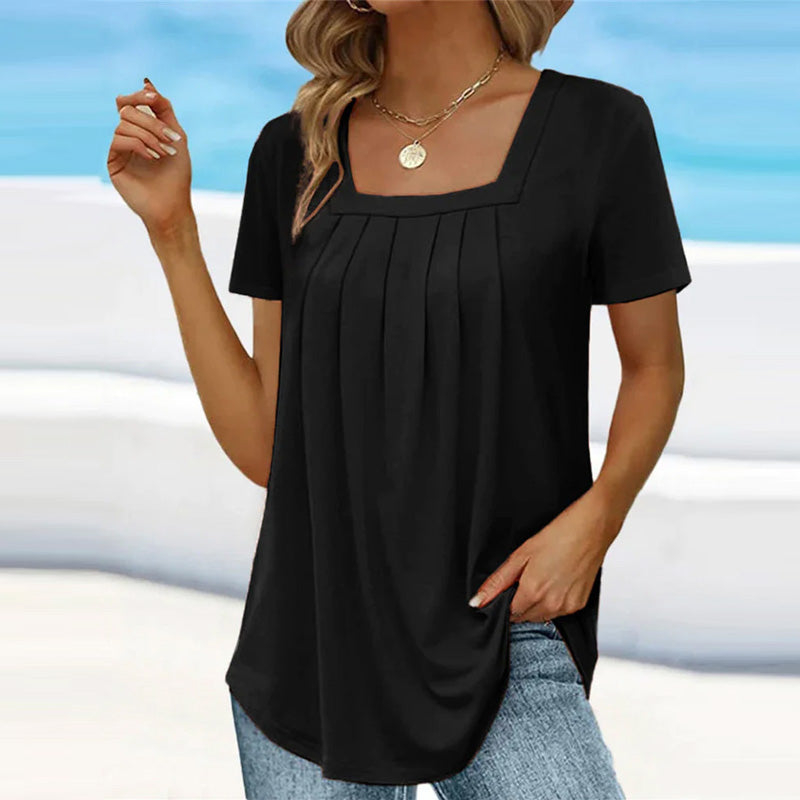 Alba | Blusa fluida con escote cuadrado