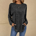 Langer Strukturierter Pullover