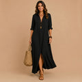 SOLEIL | Robe longue à la coupe simple et flatteuse. Un vêtement polyvalent pour le quotidien