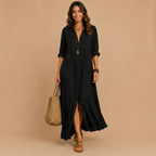 SOLEIL | Robe longue à la coupe simple et flatteuse. Un vêtement polyvalent pour le quotidien