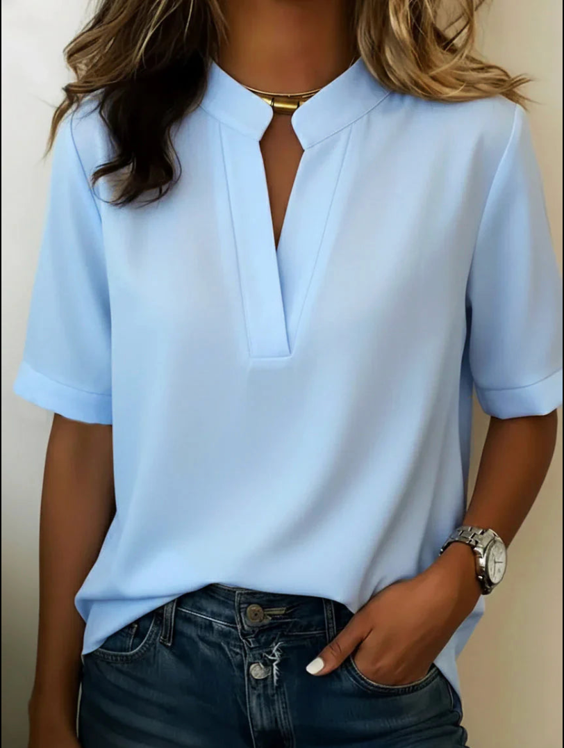 Bárbara | Blouse élégante à col en V.