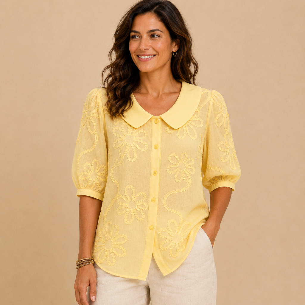 Celeste | Blouse légère florale d'élégance naturelle