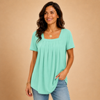 Alba | Blouse fluide à encolure carrée