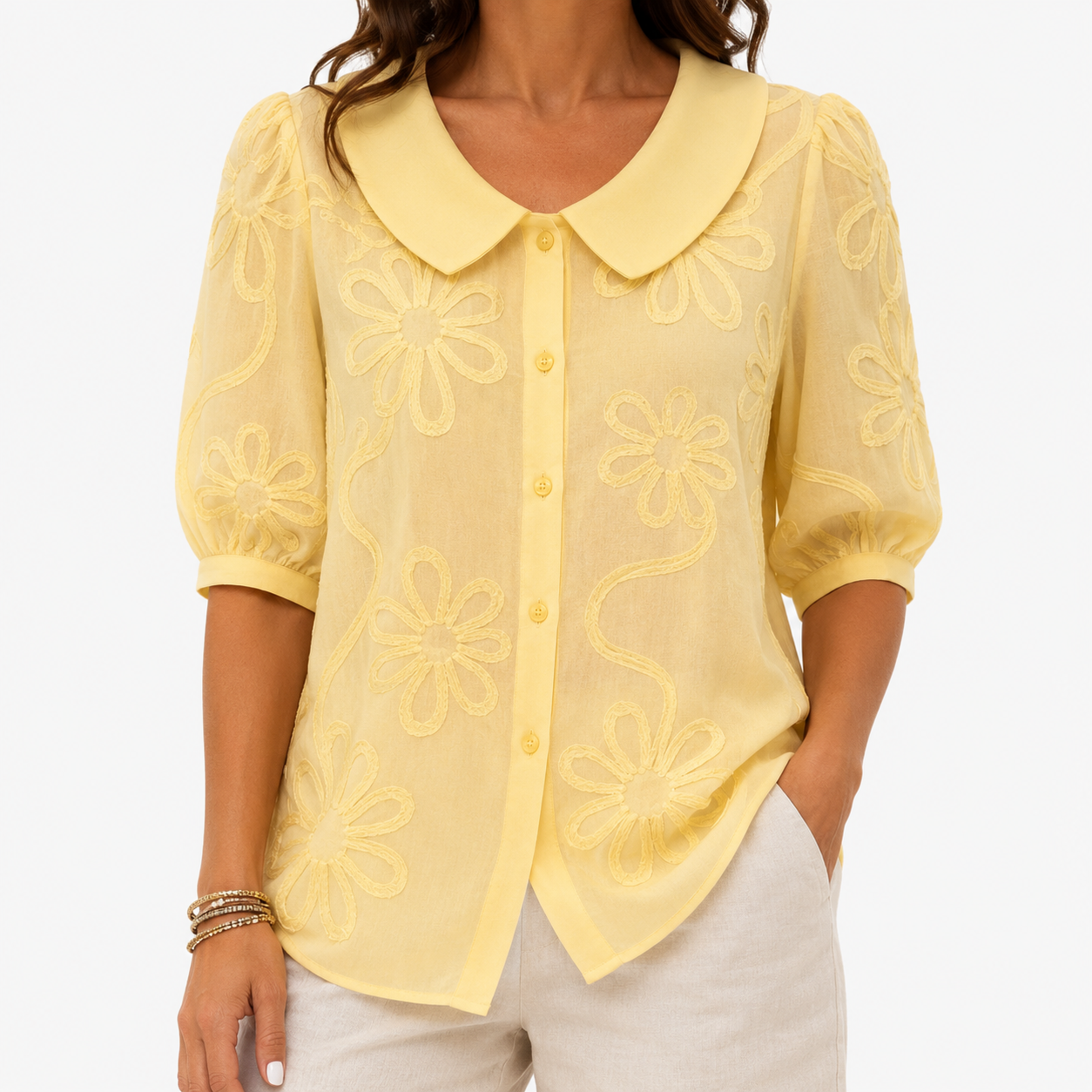 Celeste | Blusa ligera floral de elegancia natural