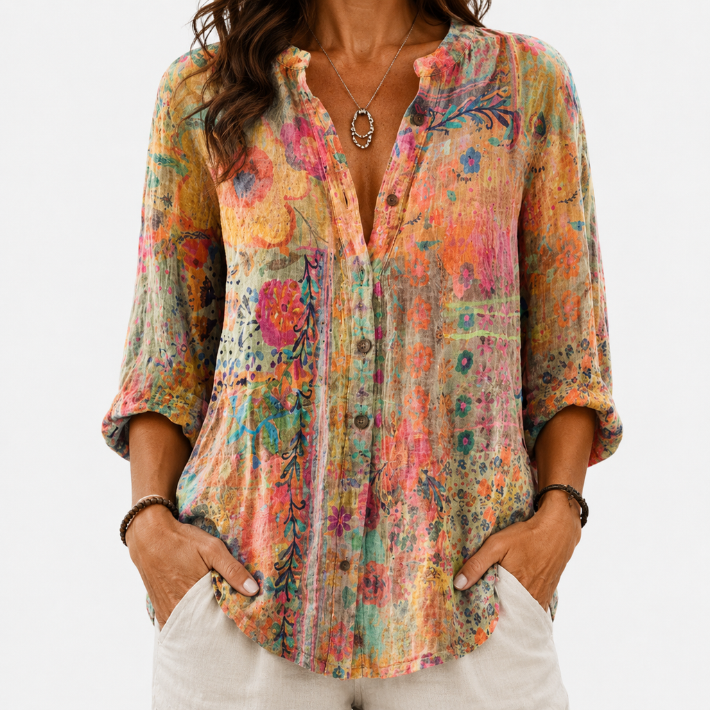 Alma | Camisa artística con estampado floral