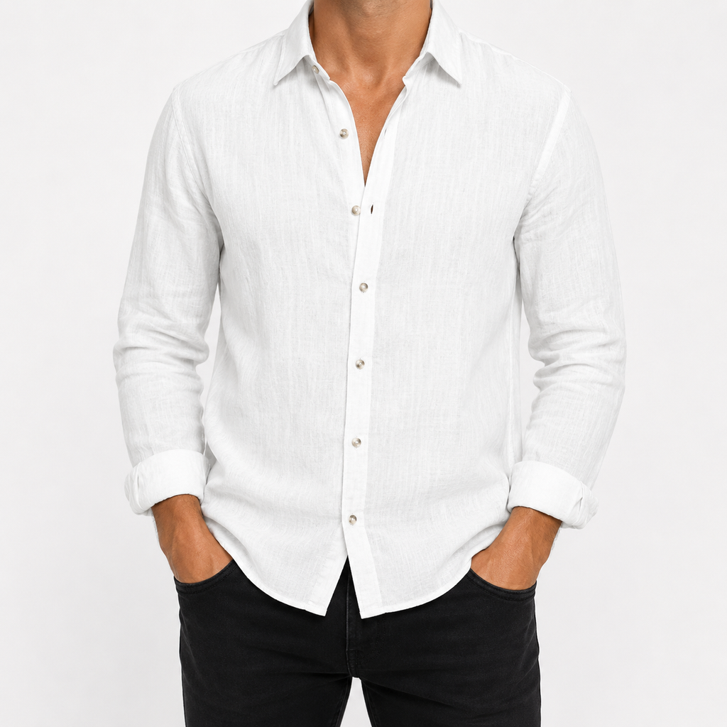 Camisa casual de lino
