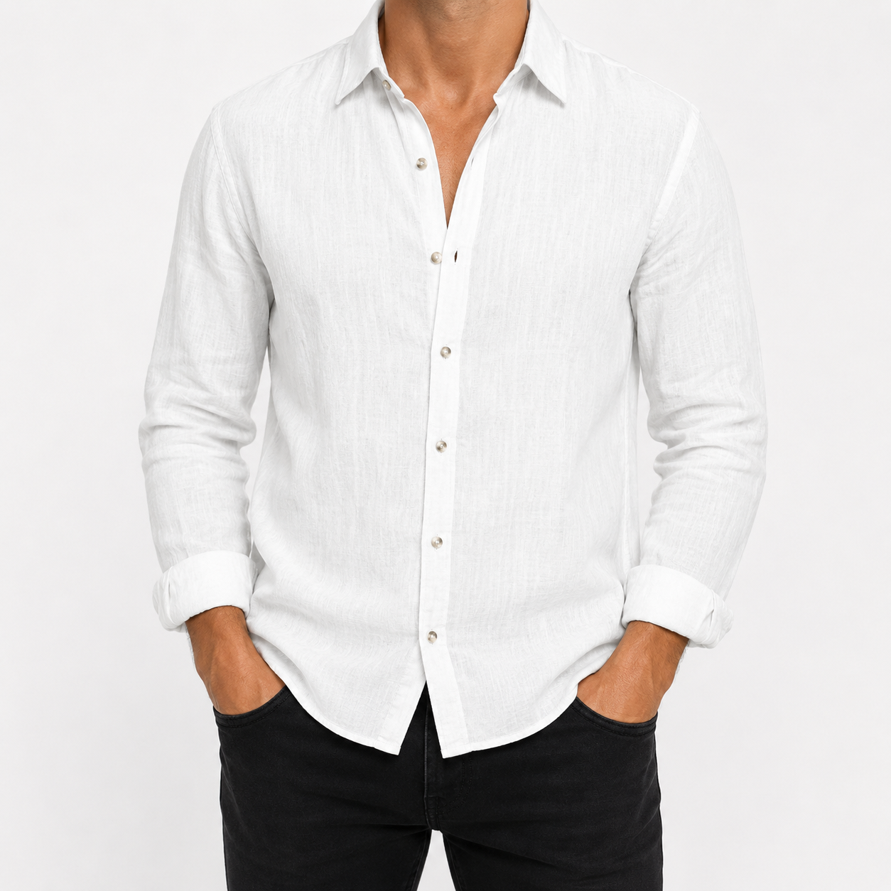 Camisa casual de lino