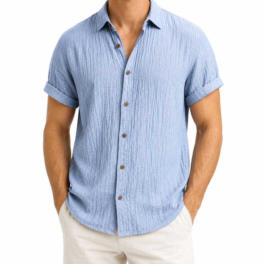 LOREN | Camisa de lino de manga corta