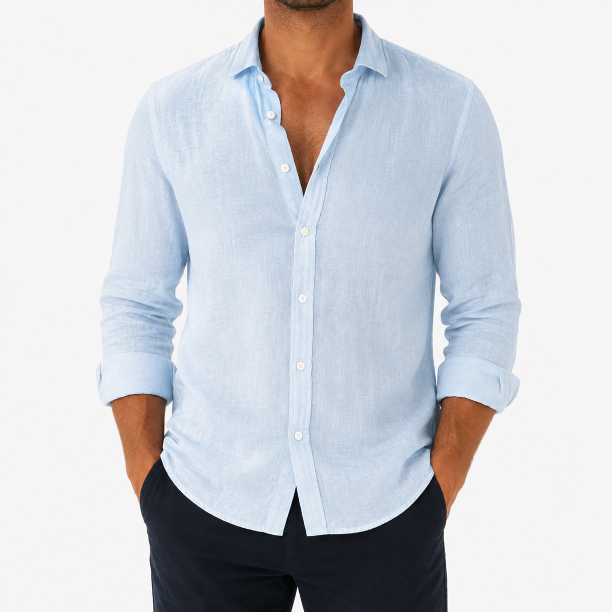 Elegante camisa de lino