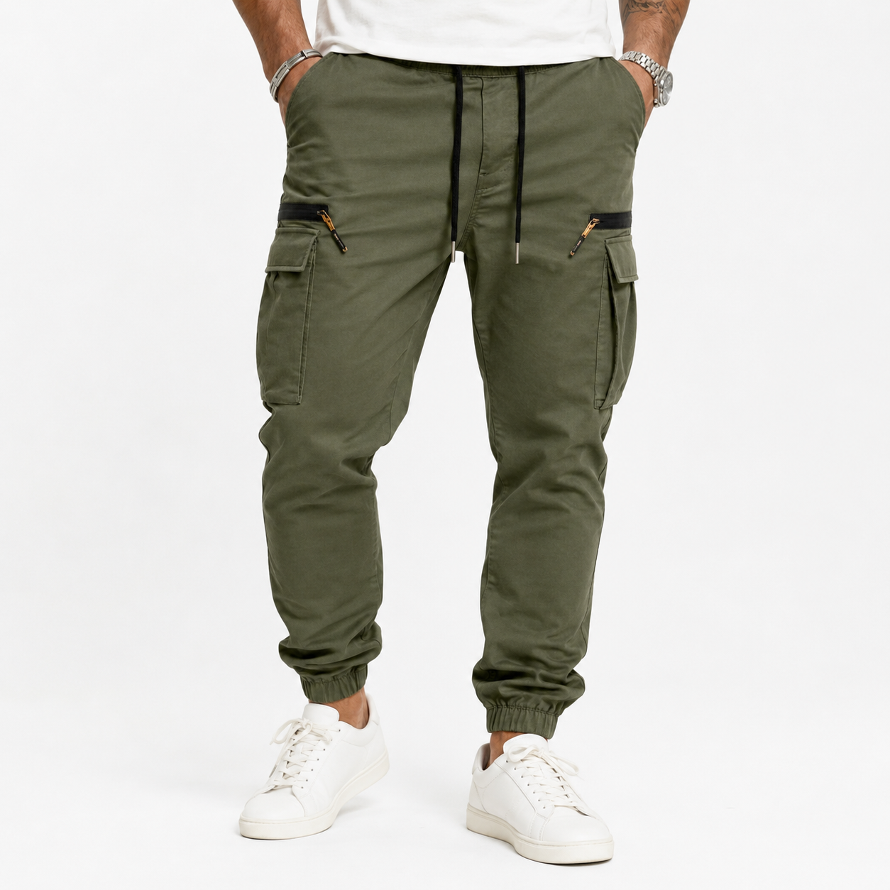 Lucas | Pantalones jogger elásticos tipo cargo