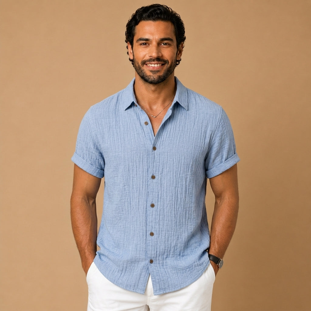 LOREN | Chemise en lin à manches courtes