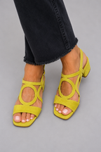 Cedra | Sandali con Tacco Geometric Lime Pop