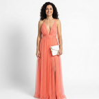 Ginevra | Abito Maxi Luce Corallo