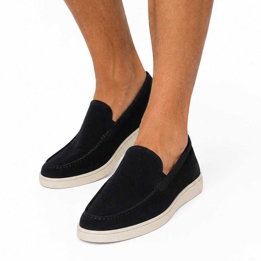 Elegantes mocasines de ante