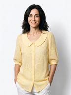 Celeste | Blusa leggera floreale dall'eleganza naturale