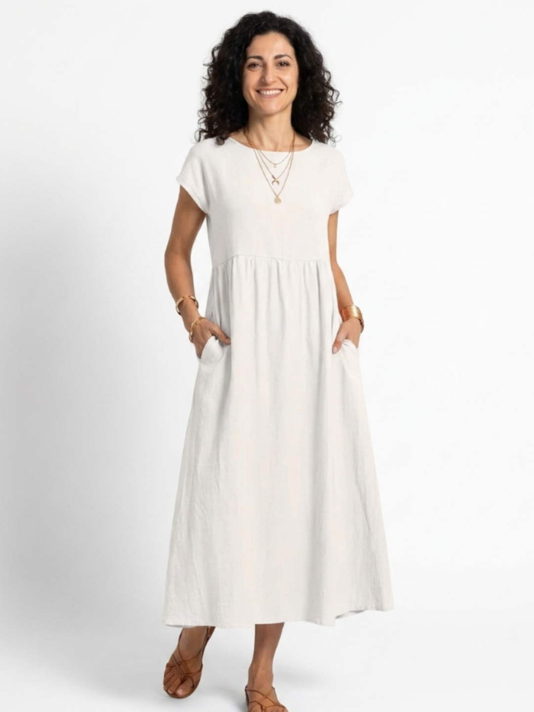 Aria | Robe midi fluide à l'élégance intemporelle