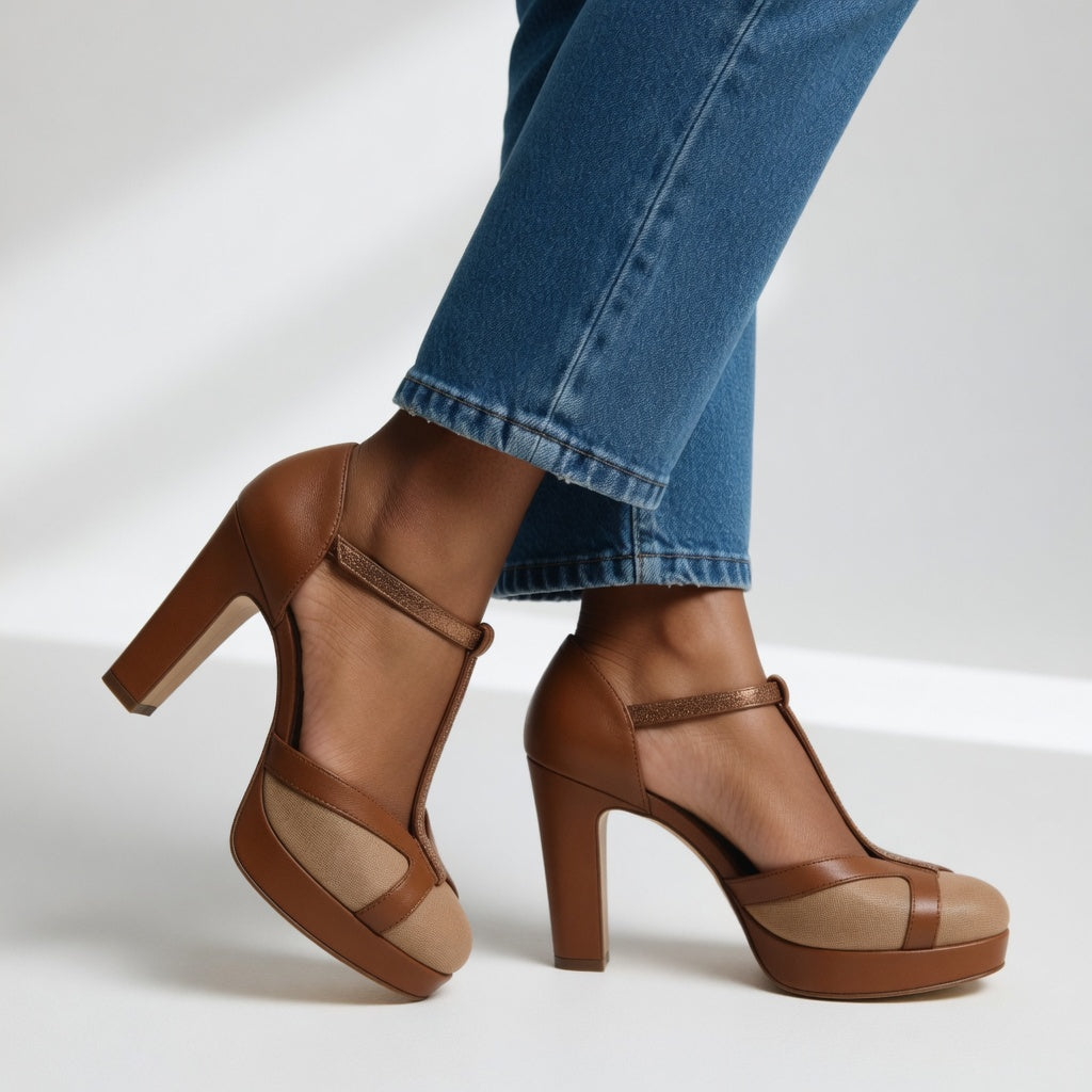 Mayelin — Zapatos de tacón retro: elegancia y sujeción ergonómica