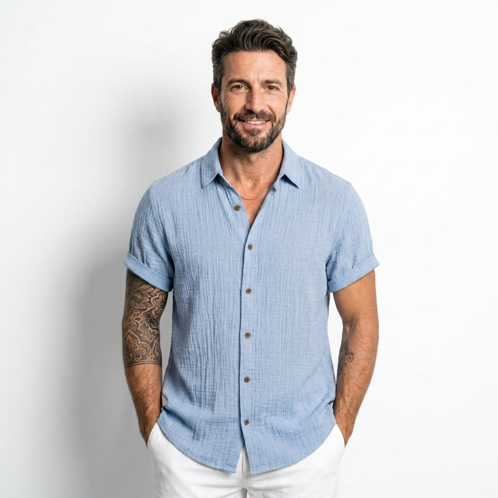 LOREN | Camicia di lino a maniche corte