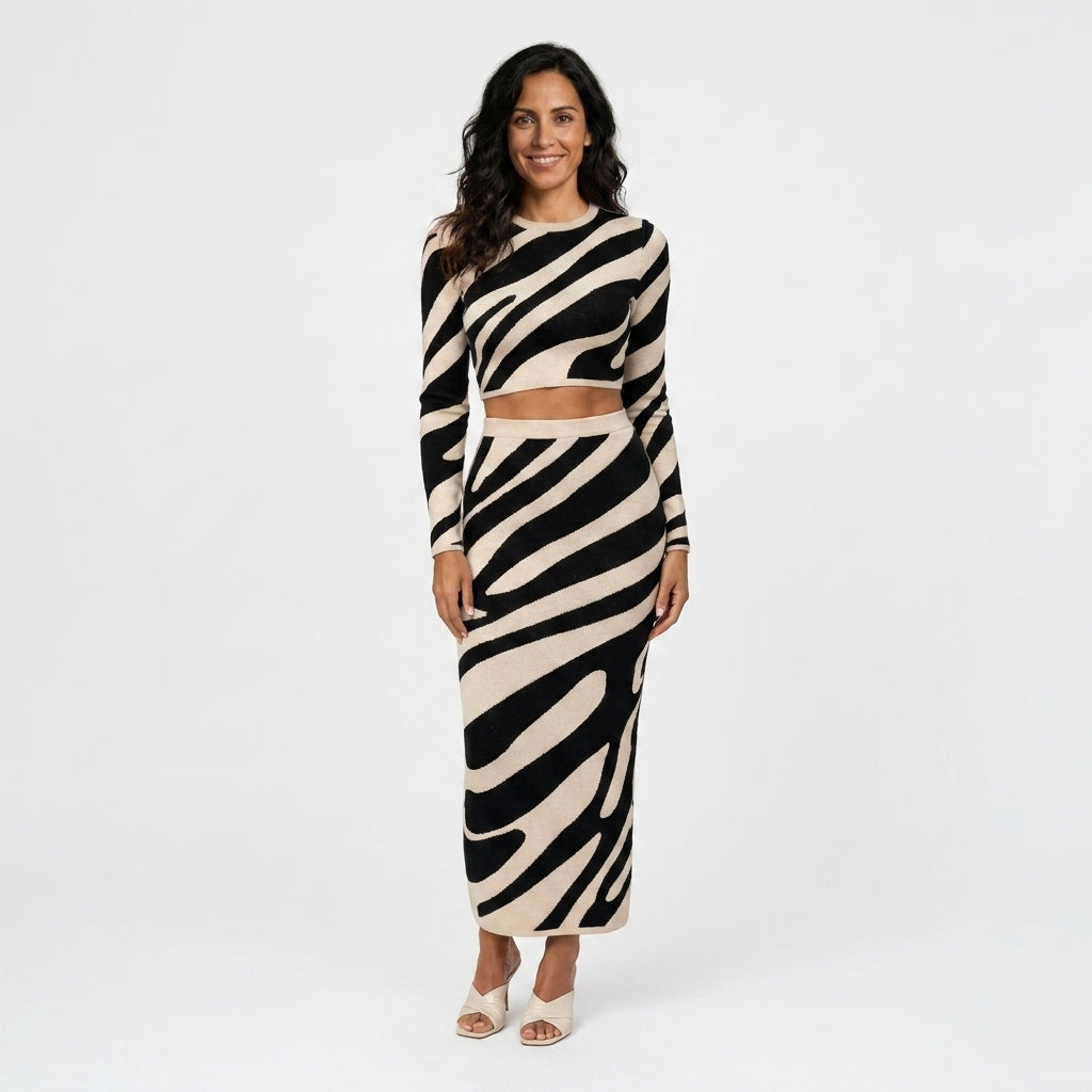 CONJUNTO LENA ZEBRA™ | Impacto gráfico con elegancia moderna