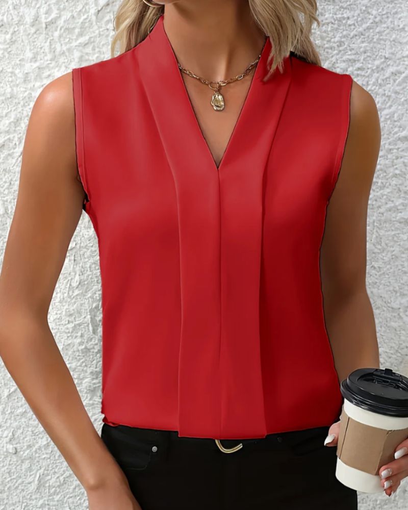 Adriana | Top informal holgado con cuello en V