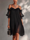 Aida | Abito Lungo in Chiffon con Scollo a V