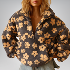 Fiorenza | Maglione Oversize in Pile a Fantasia Floreale
