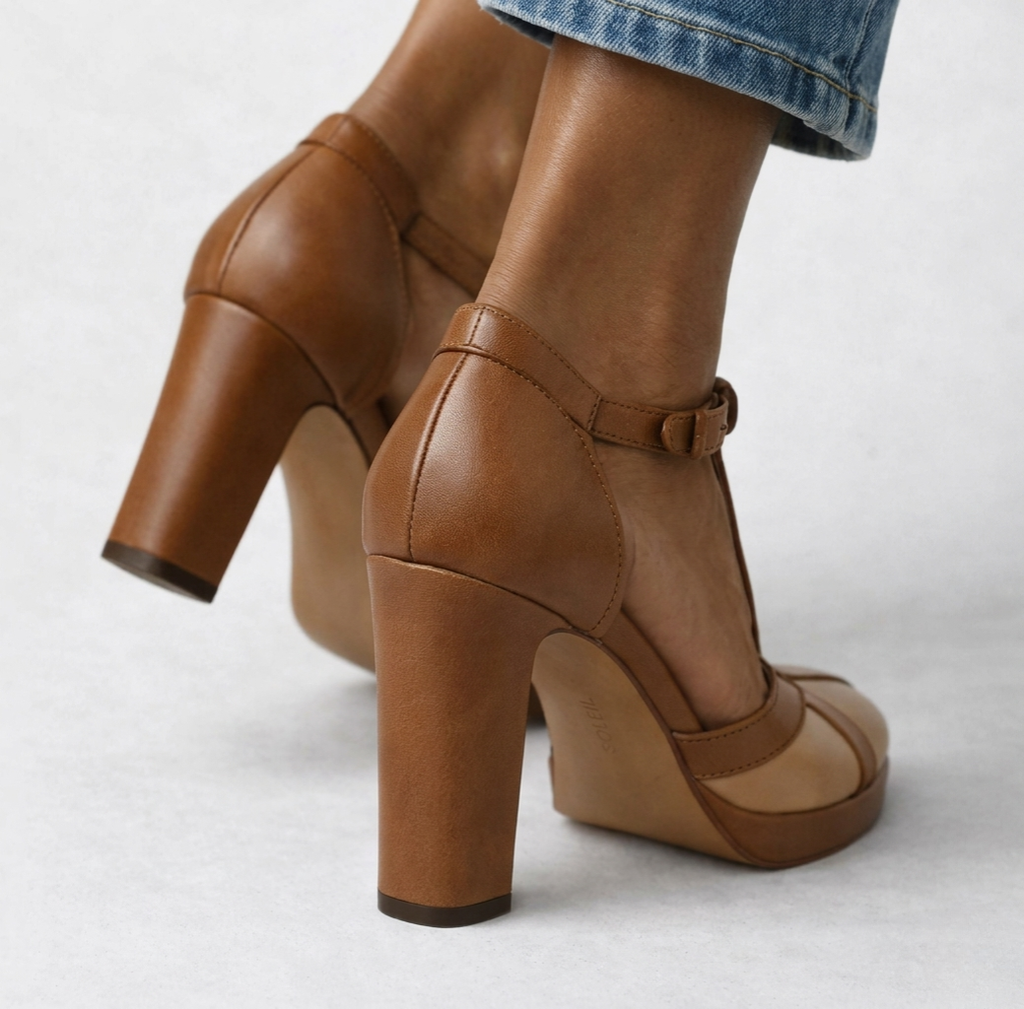 Mayelin — Zapatos de tacón retro: elegancia y sujeción ergonómica