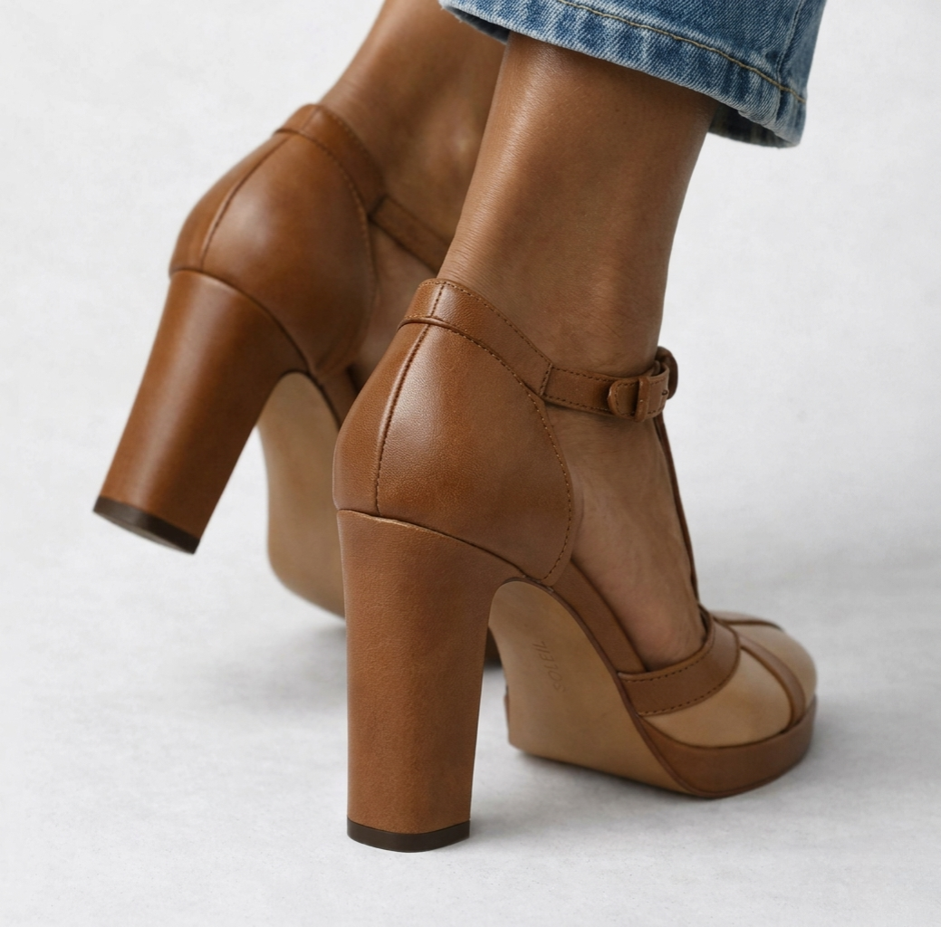 Mayelin — Zapatos de tacón retro: elegancia y sujeción ergonómica