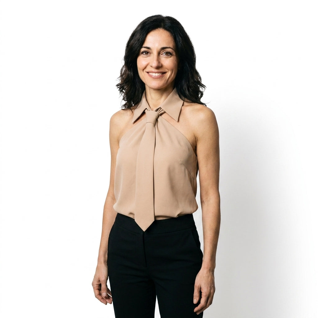 Caterina | Blusa sin mangas con lazo en el cuello