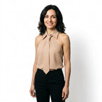 Caterina | Blusa sin mangas con lazo en el cuello