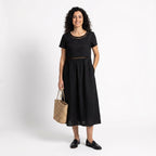 Tosca | Vestito midi 100% cotone ricamato dolce femminilità