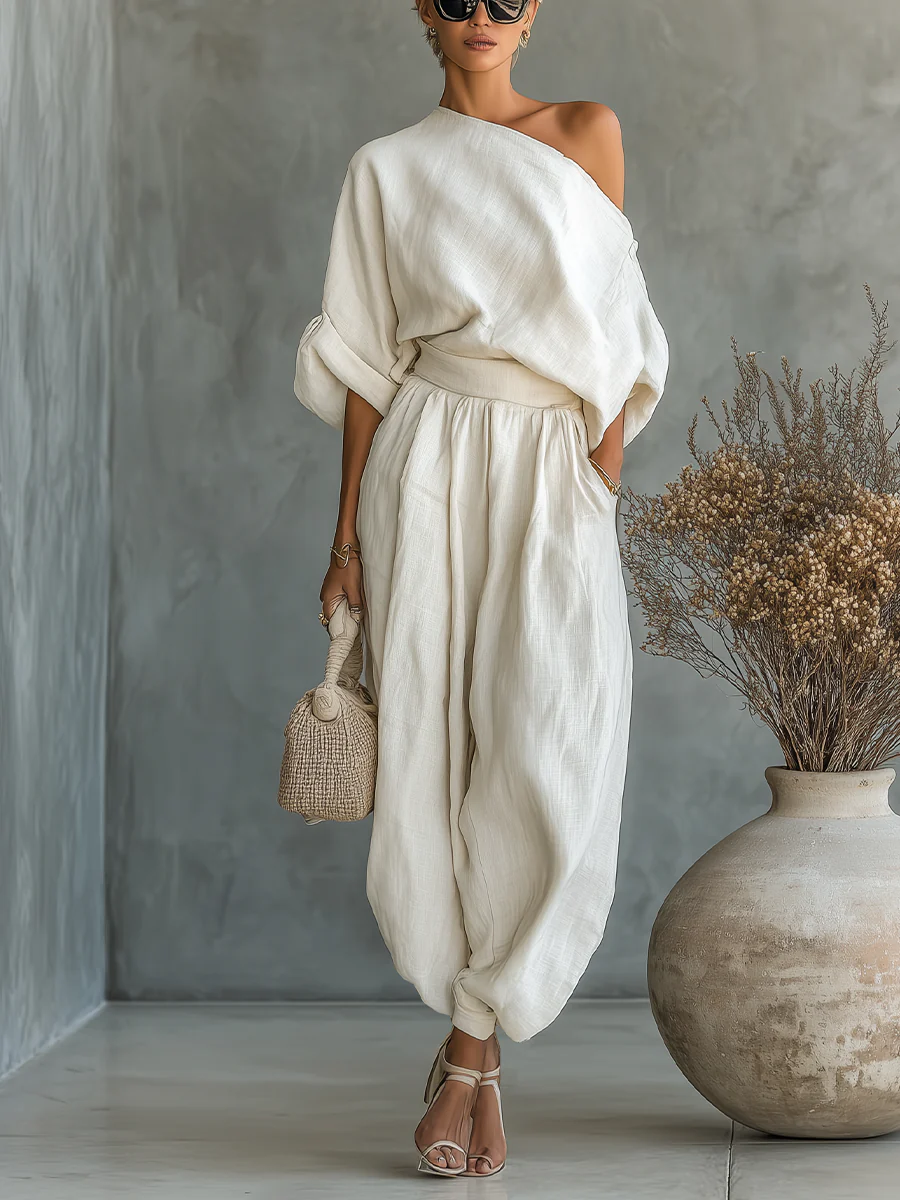 Elegante conjunto de dos piezas con un solo tirante